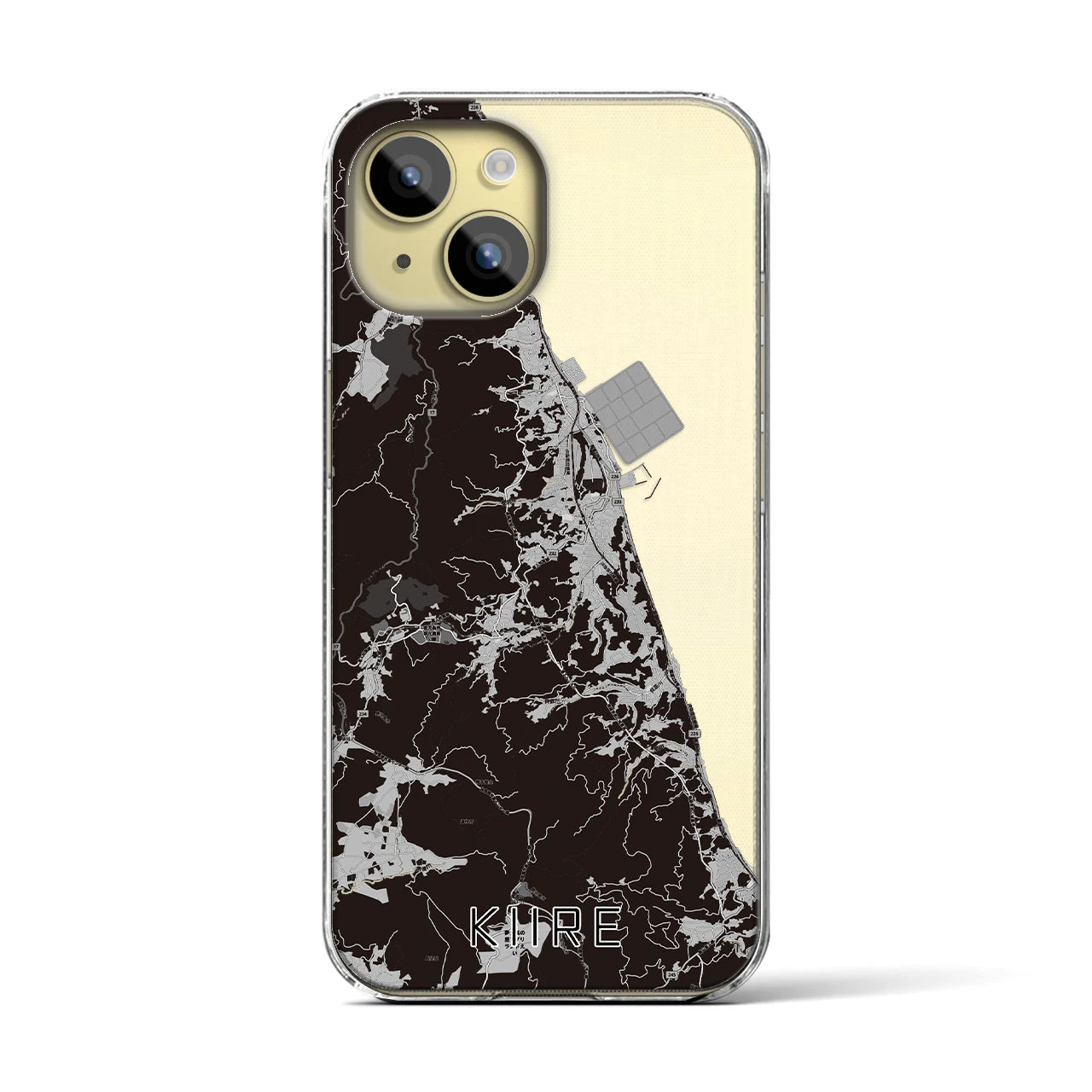 【喜入（鹿児島県）】地図柄iPhoneケース（クリアタイプ）