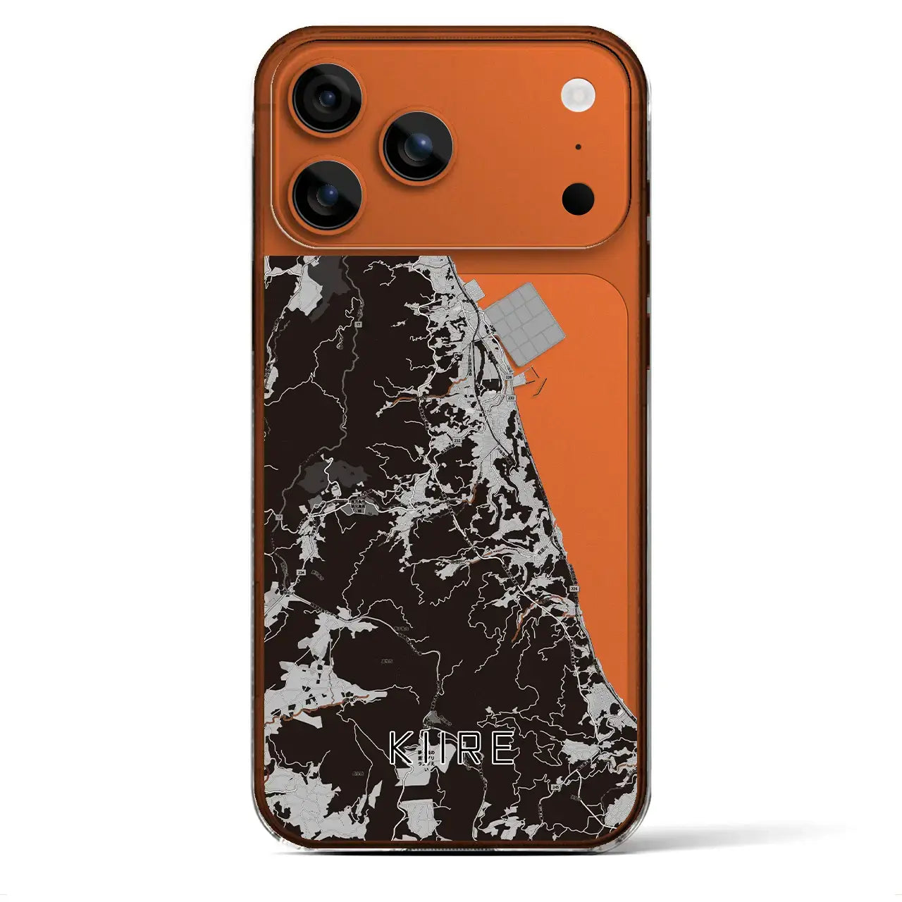 【喜入（鹿児島県）】地図柄iPhoneケース（クリアタイプ）モノトーン・iPhone 17 Pro Max 用