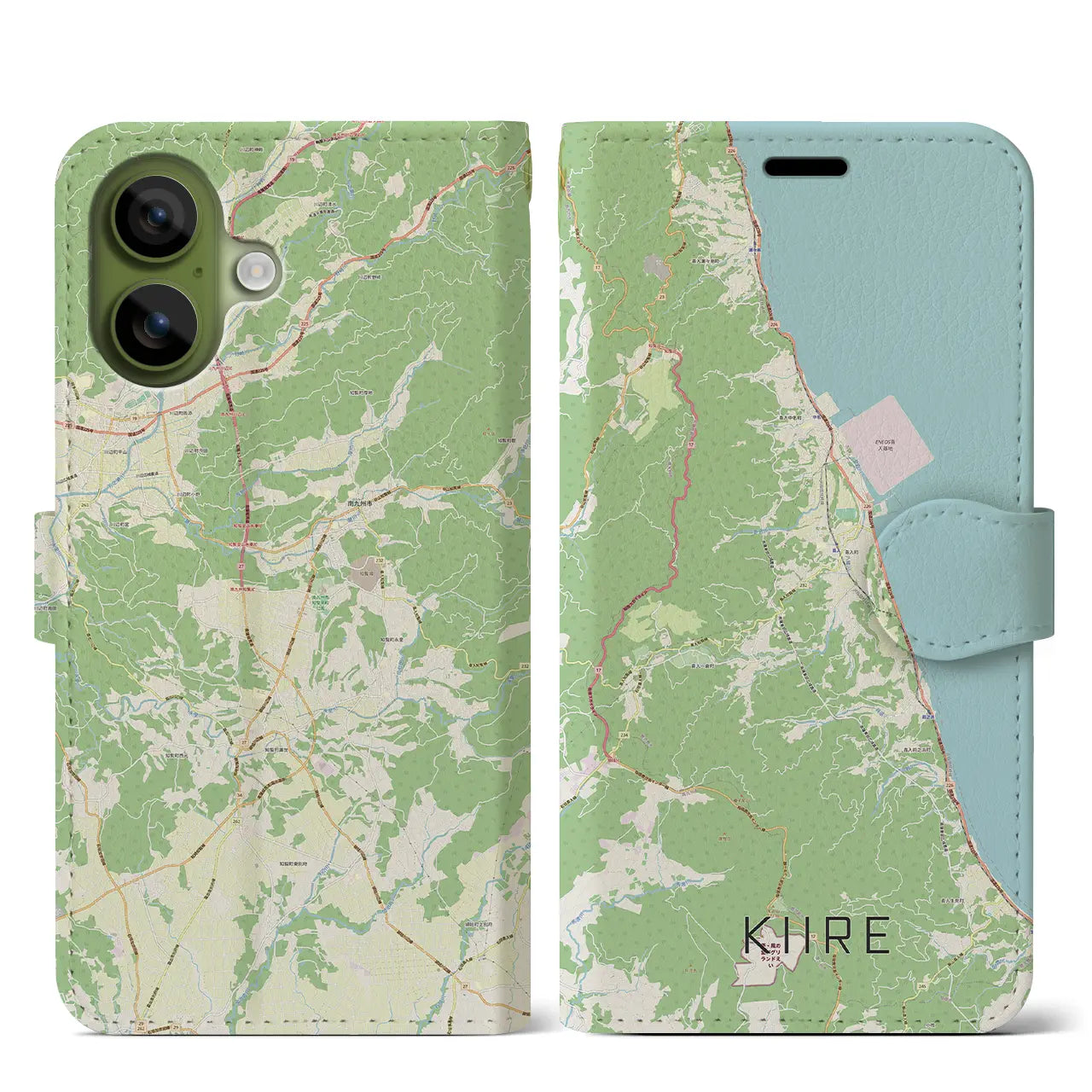 【喜入（鹿児島県）】地図柄iPhoneケース（手帳タイプ）