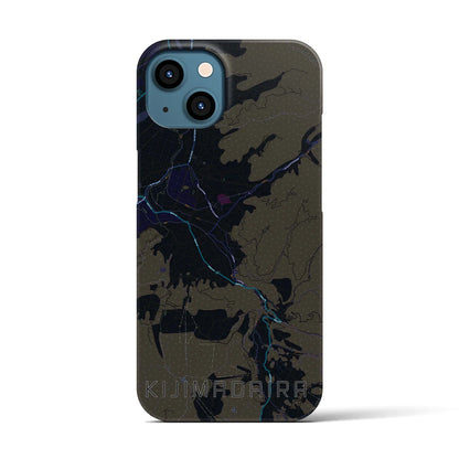 【木島平（長野県）】地図柄iPhoneケース（バックカバータイプ）