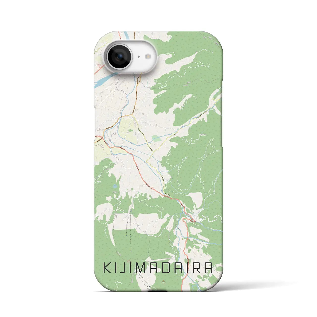 【木島平（長野県）】地図柄iPhoneケース（バックカバータイプ）