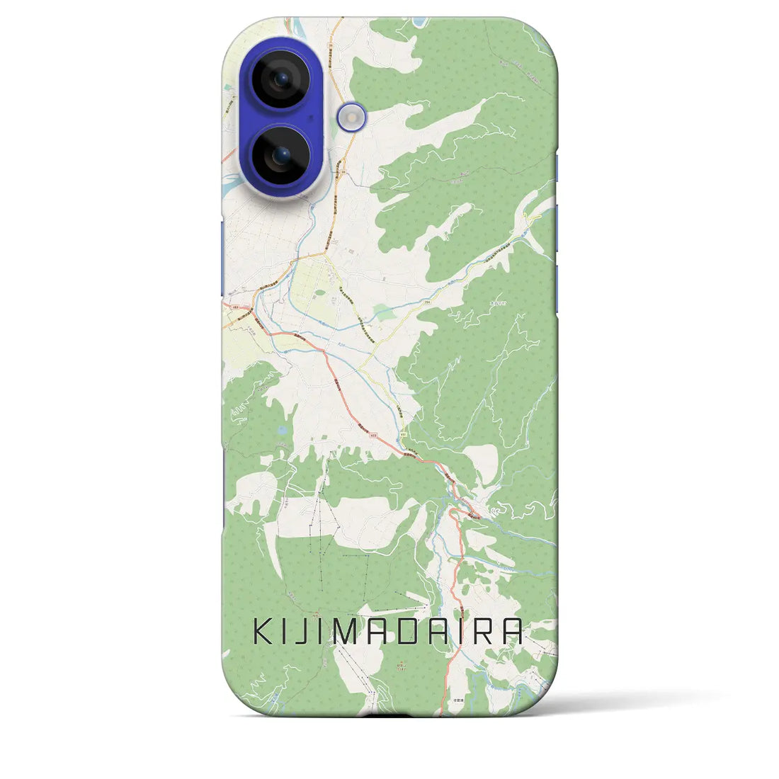 【木島平(長野県)】地図柄iPhoneケース(バックカバータイプ)ナチュラル・iPhone 16 Pro Max 用