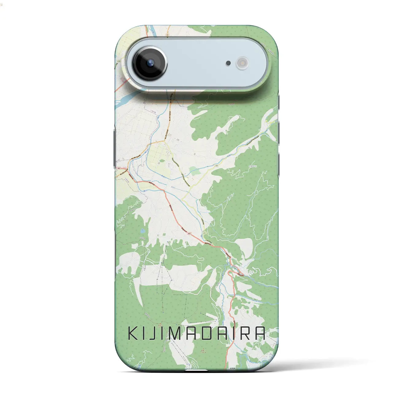 【木島平（長野県）】地図柄iPhoneケース（バックカバータイプ）