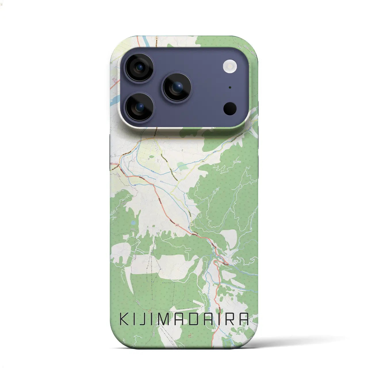 【木島平（長野県）】地図柄iPhoneケース（バックカバータイプ）