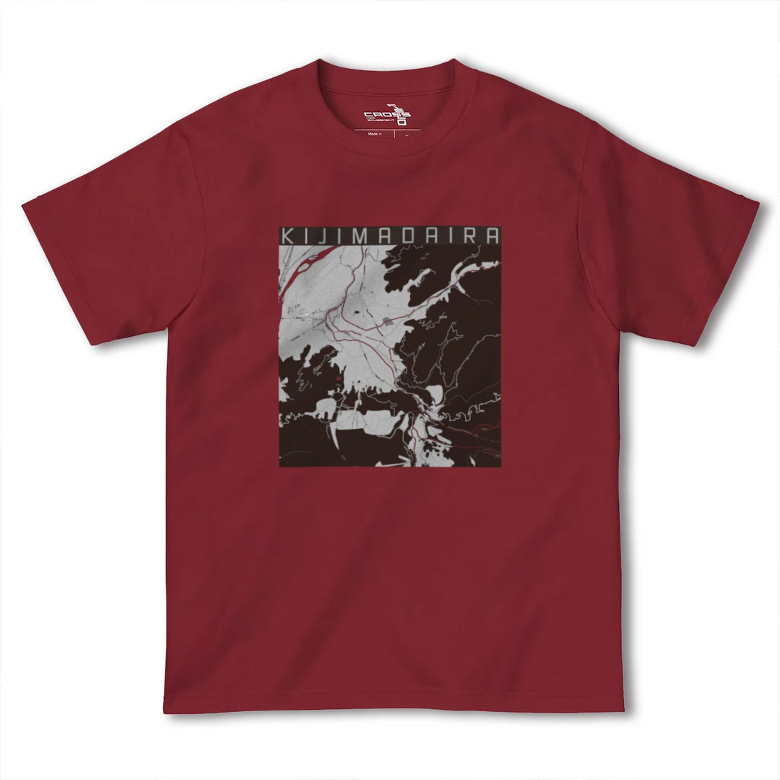 【木島平(長野県)】地図柄ヘビーウェイトTシャツ