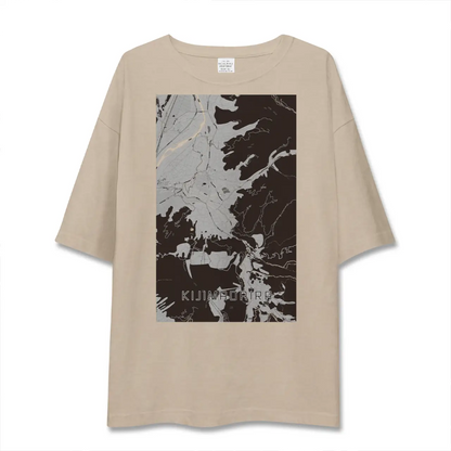 【木島平（長野県）】地図柄ビッグシルエットTシャツ