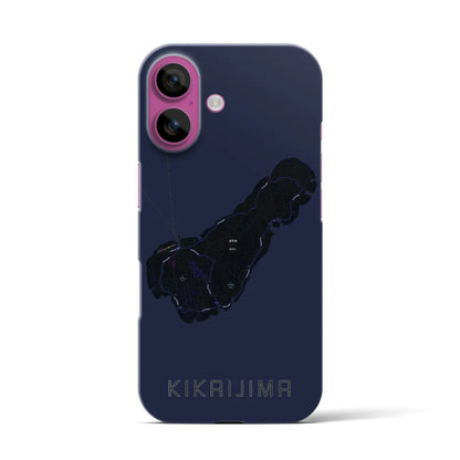 【喜界島（鹿児島県）】地図柄iPhoneケース（バックカバータイプ）