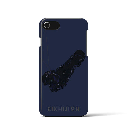 【喜界島（鹿児島県）】地図柄iPhoneケース（バックカバータイプ）