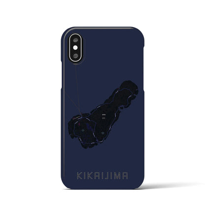 【喜界島（鹿児島県）】地図柄iPhoneケース（バックカバータイプ）