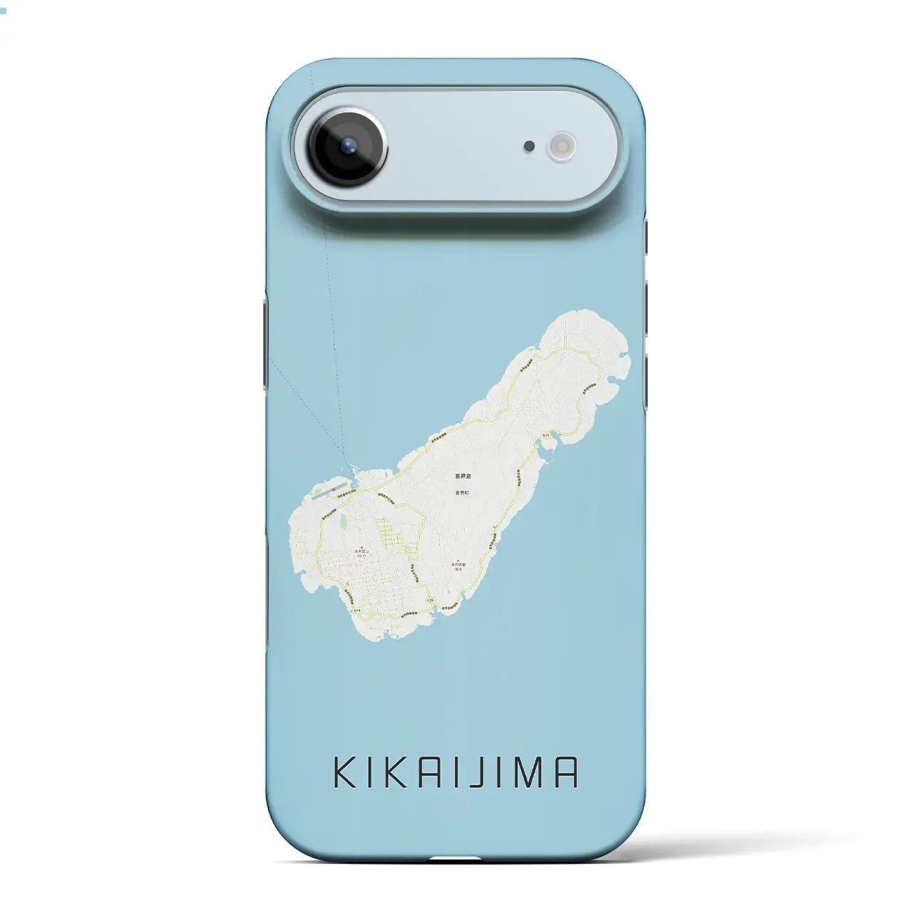 【喜界島（鹿児島県）】地図柄iPhoneケース（バックカバータイプ）