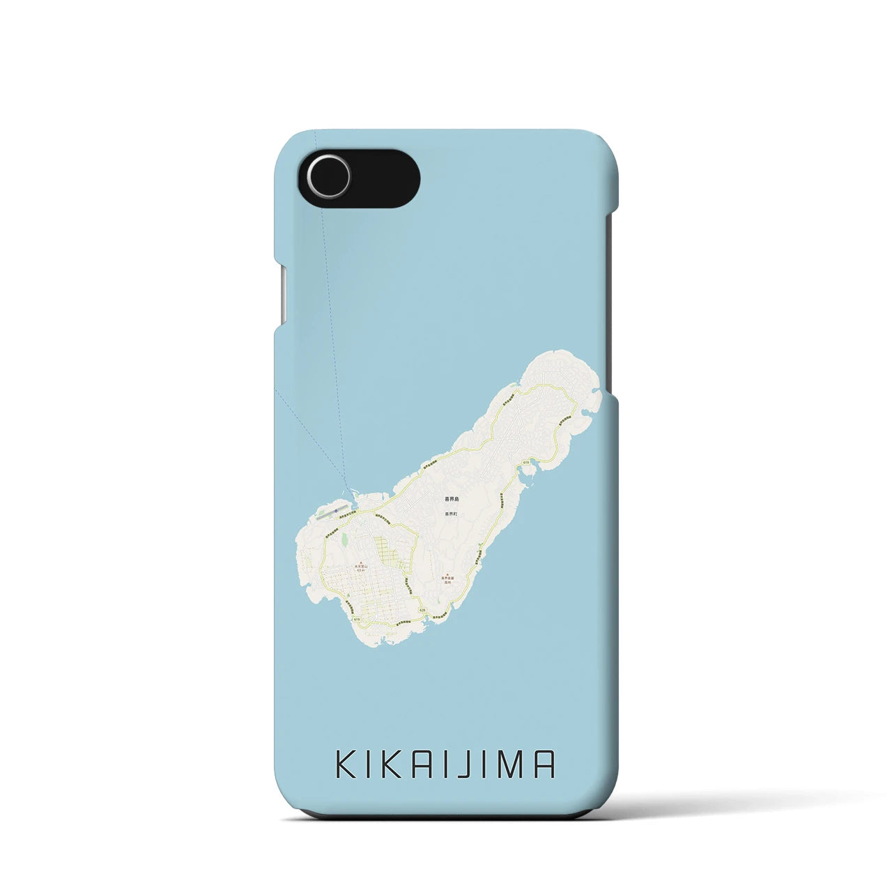 【喜界島（鹿児島県）】地図柄iPhoneケース（バックカバータイプ）