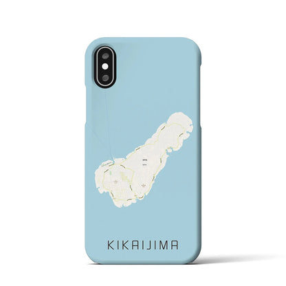 【喜界島（鹿児島県）】地図柄iPhoneケース（バックカバータイプ）