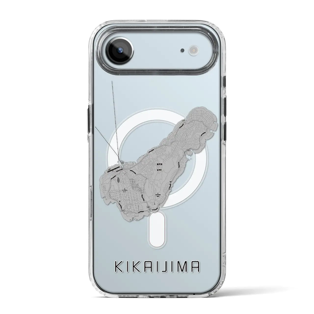 【喜界島（鹿児島県）】地図柄iPhoneケース（MagSafeタイプ）