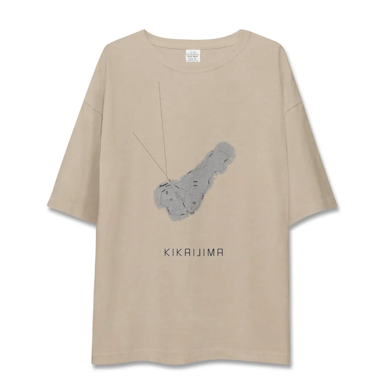 【喜界島（鹿児島県）】地図柄ビッグシルエットTシャツ
