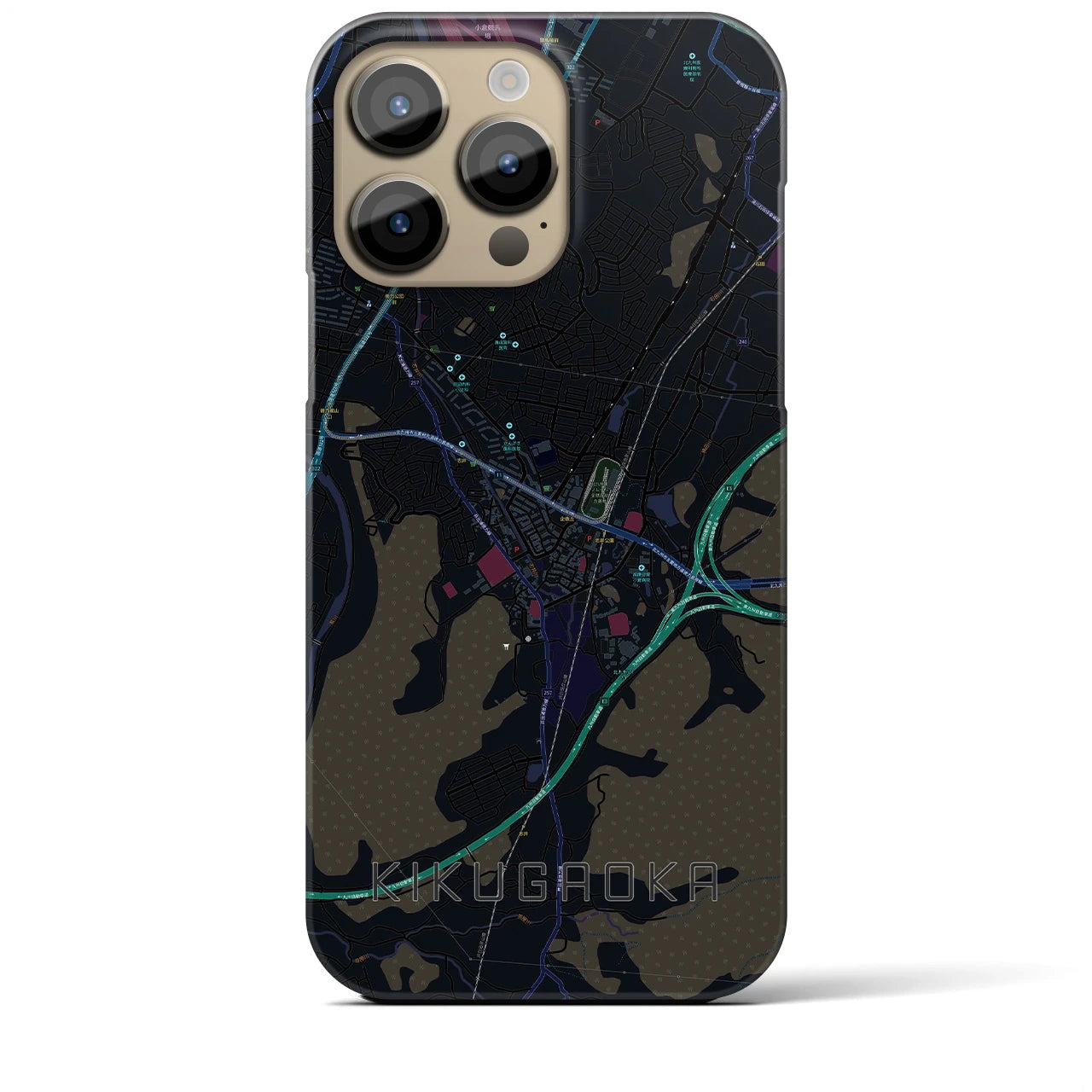 【企救丘（福岡県）】地図柄iPhoneケース（バックカバータイプ）