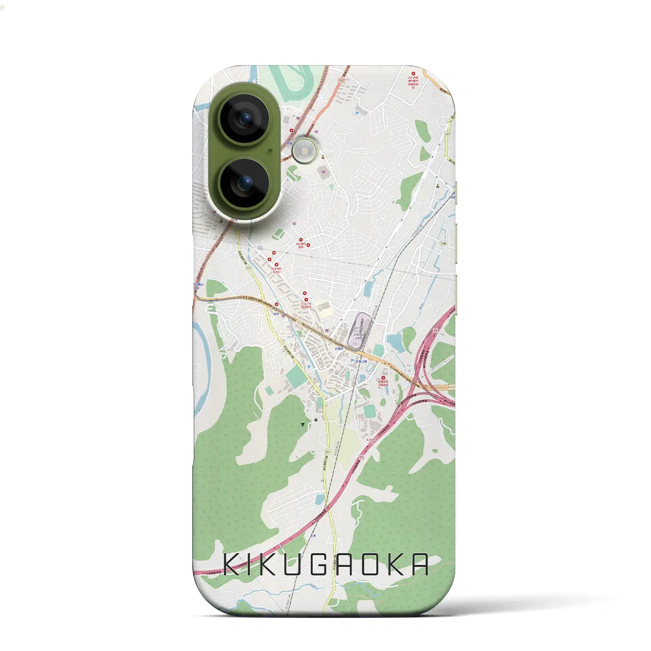 【企救丘（福岡県）】地図柄iPhoneケース（バックカバータイプ）