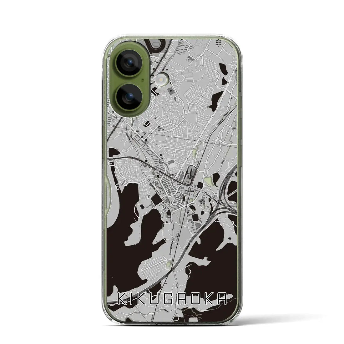 【企救丘（福岡県）】地図柄iPhoneケース（クリアタイプ）モノトーン・iPhone 17 Pro Max 用