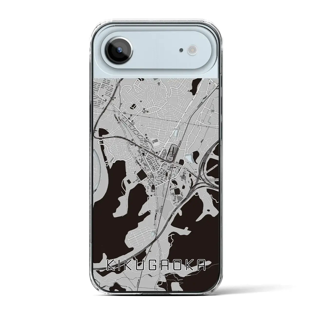 【企救丘（福岡県）】地図柄iPhoneケース（クリアタイプ）