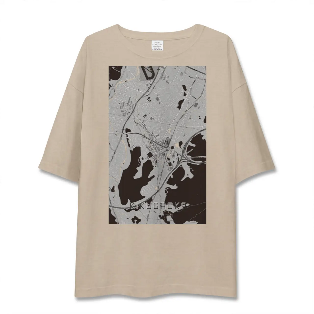 【企救丘(福岡県)】地図柄ビッグシルエットTシャツ