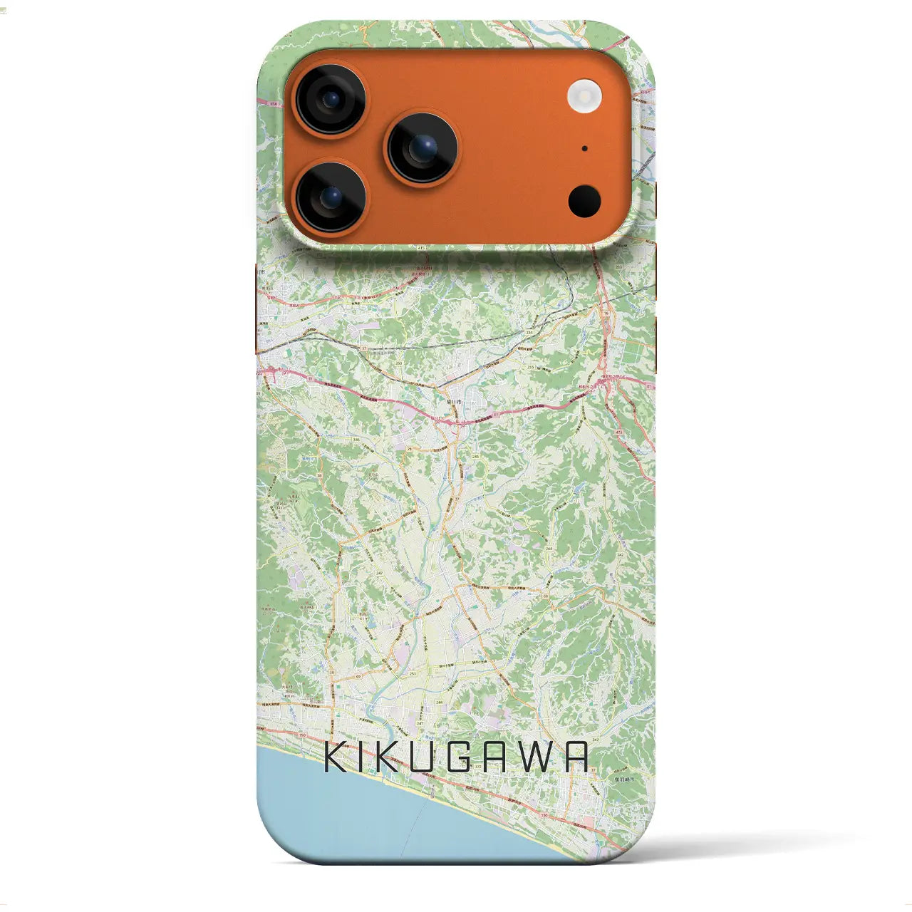 【菊川（静岡県）】地図柄iPhoneケース（バックカバータイプ）