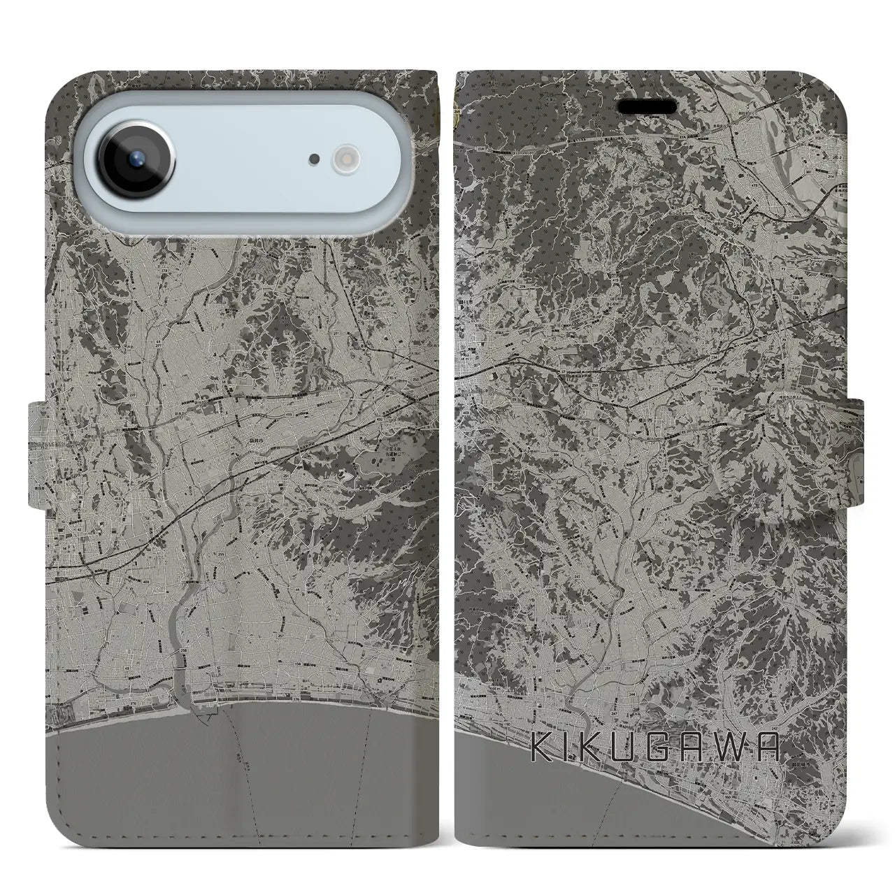 【菊川（静岡県）】地図柄iPhoneケース（手帳タイプ）