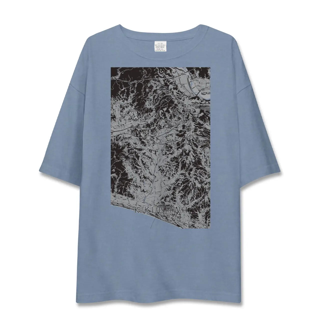 【菊川（静岡県）】地図柄ビッグシルエットTシャツ