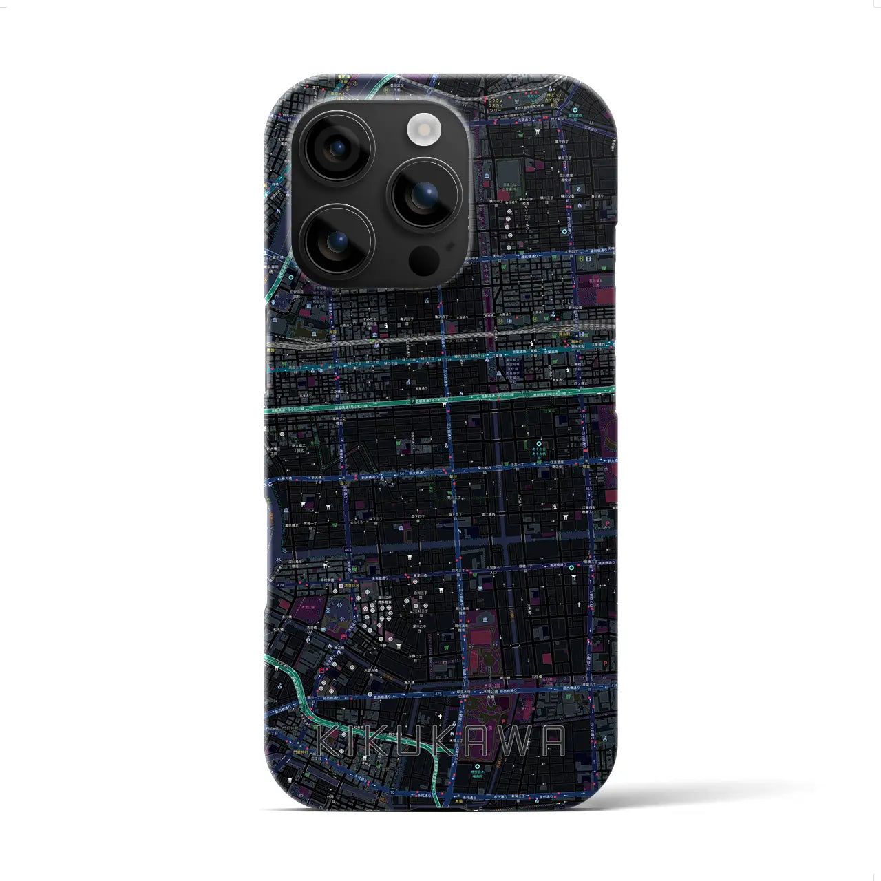 【菊川（東京都）】地図柄iPhoneケース（バックカバータイプ）