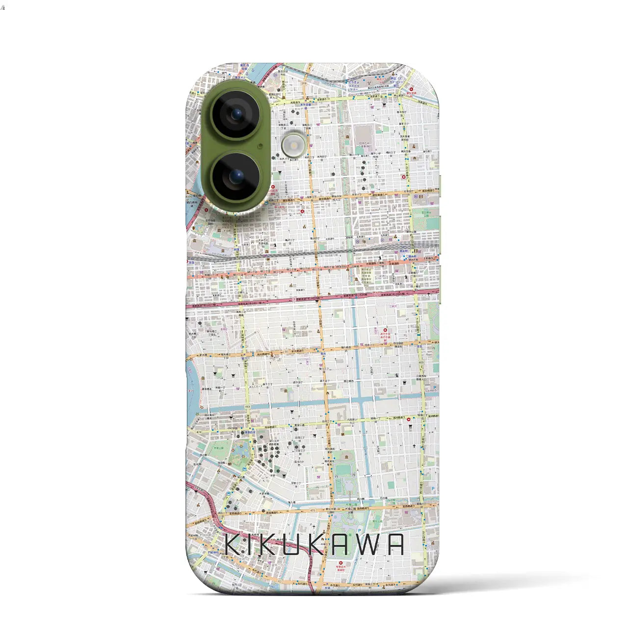 【菊川（東京都）】地図柄iPhoneケース（バックカバータイプ）