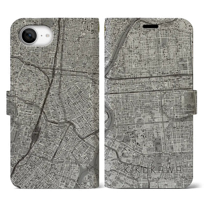 【菊川（東京都）】地図柄iPhoneケース（手帳タイプ）