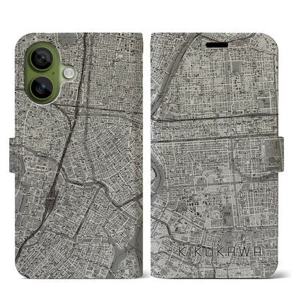 【菊川（東京都）】地図柄iPhoneケース（手帳タイプ）