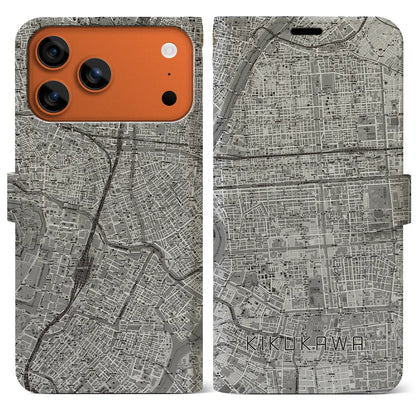 【菊川（東京都）】地図柄iPhoneケース（手帳タイプ）