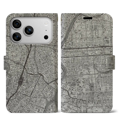 【菊川（東京都）】地図柄iPhoneケース（手帳タイプ）