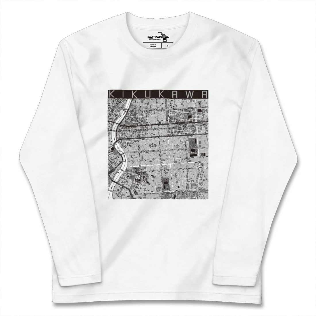 【菊川（東京都）】地図柄ロングスリーブTシャツ