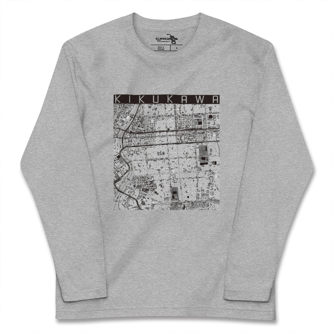 【菊川(東京都)】地図柄ロングスリーブTシャツ