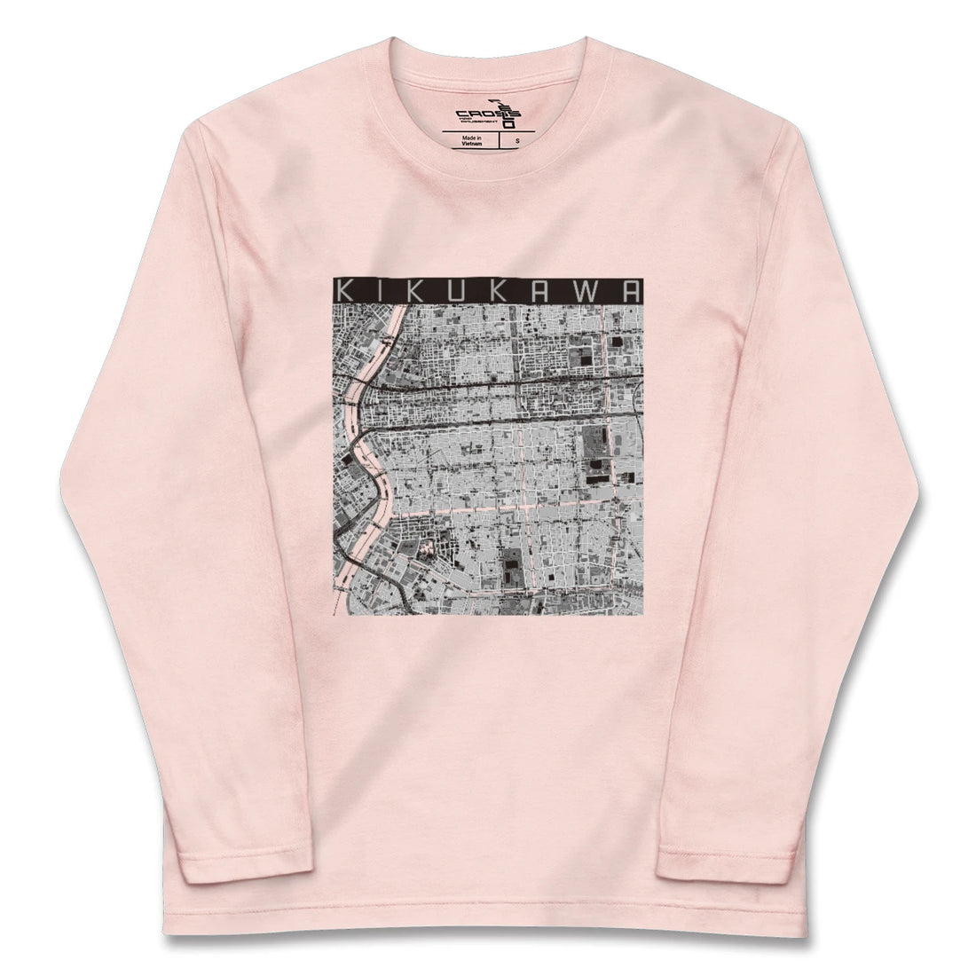 【菊川(東京都)】地図柄ロングスリーブTシャツ
