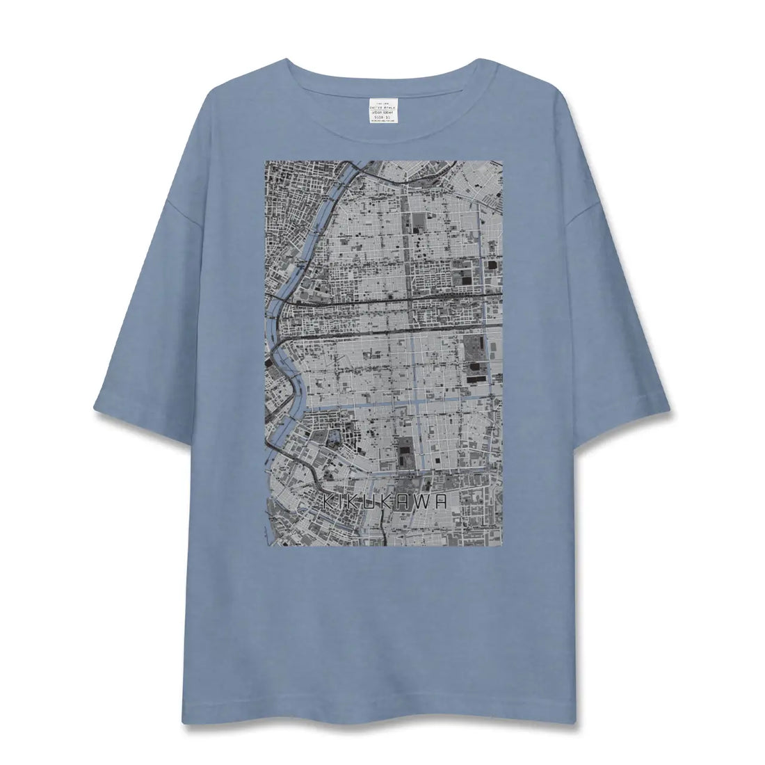 【菊川（東京都）】地図柄ビッグシルエットTシャツ