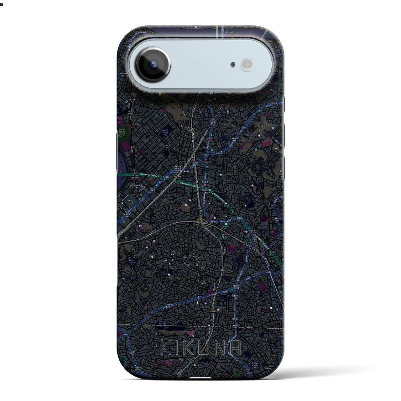 【菊名（神奈川県）】地図柄iPhoneケース（バックカバータイプ）