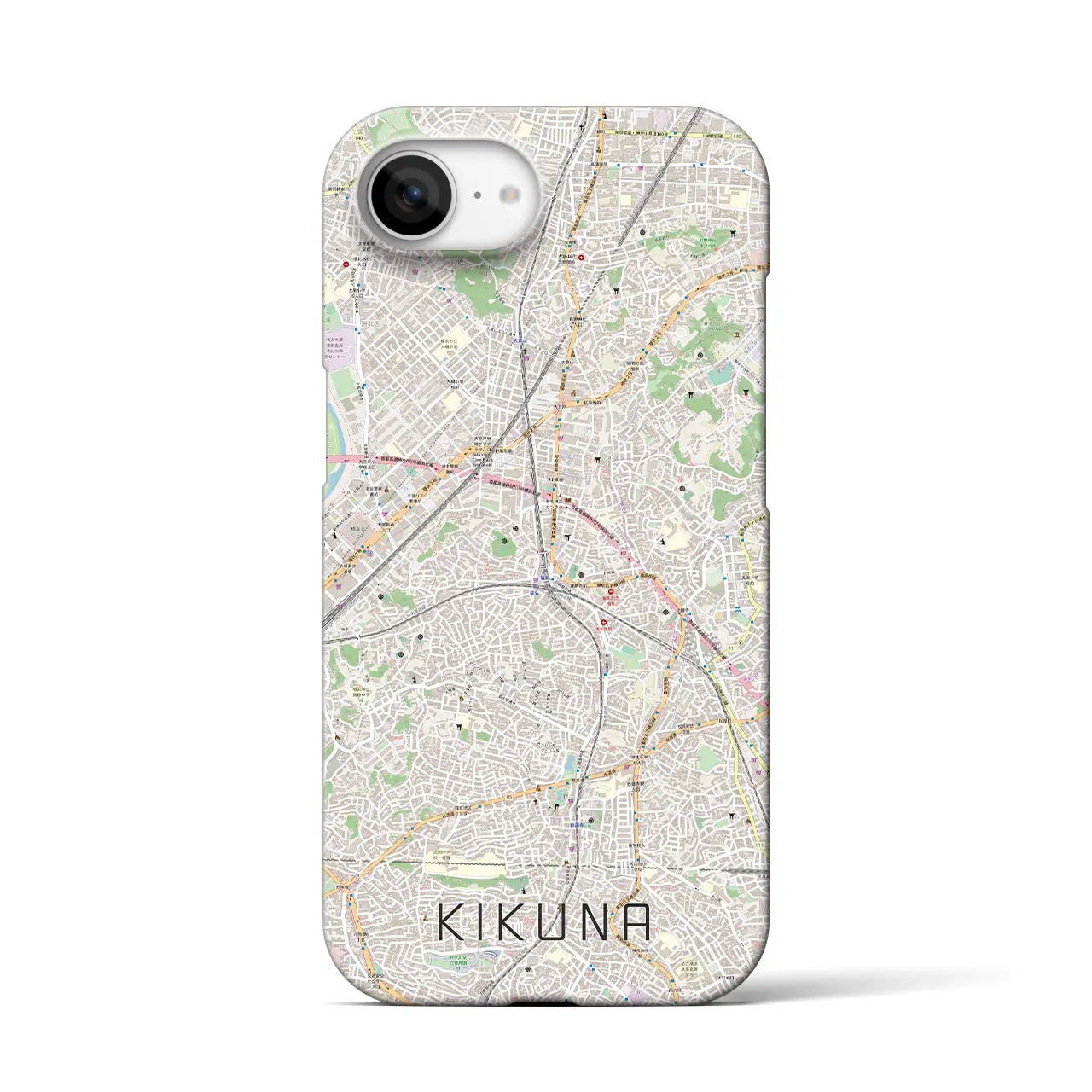 【菊名（神奈川県）】地図柄iPhoneケース（バックカバータイプ）