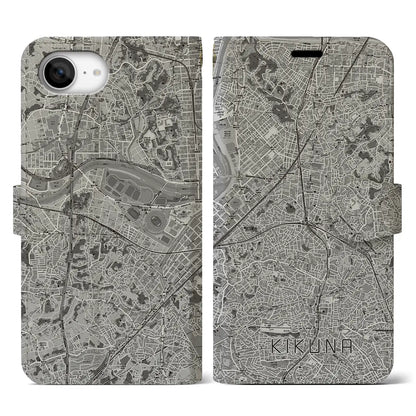 【菊名（神奈川県）】地図柄iPhoneケース（手帳タイプ）
