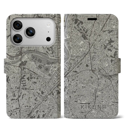 【菊名（神奈川県）】地図柄iPhoneケース（手帳タイプ）