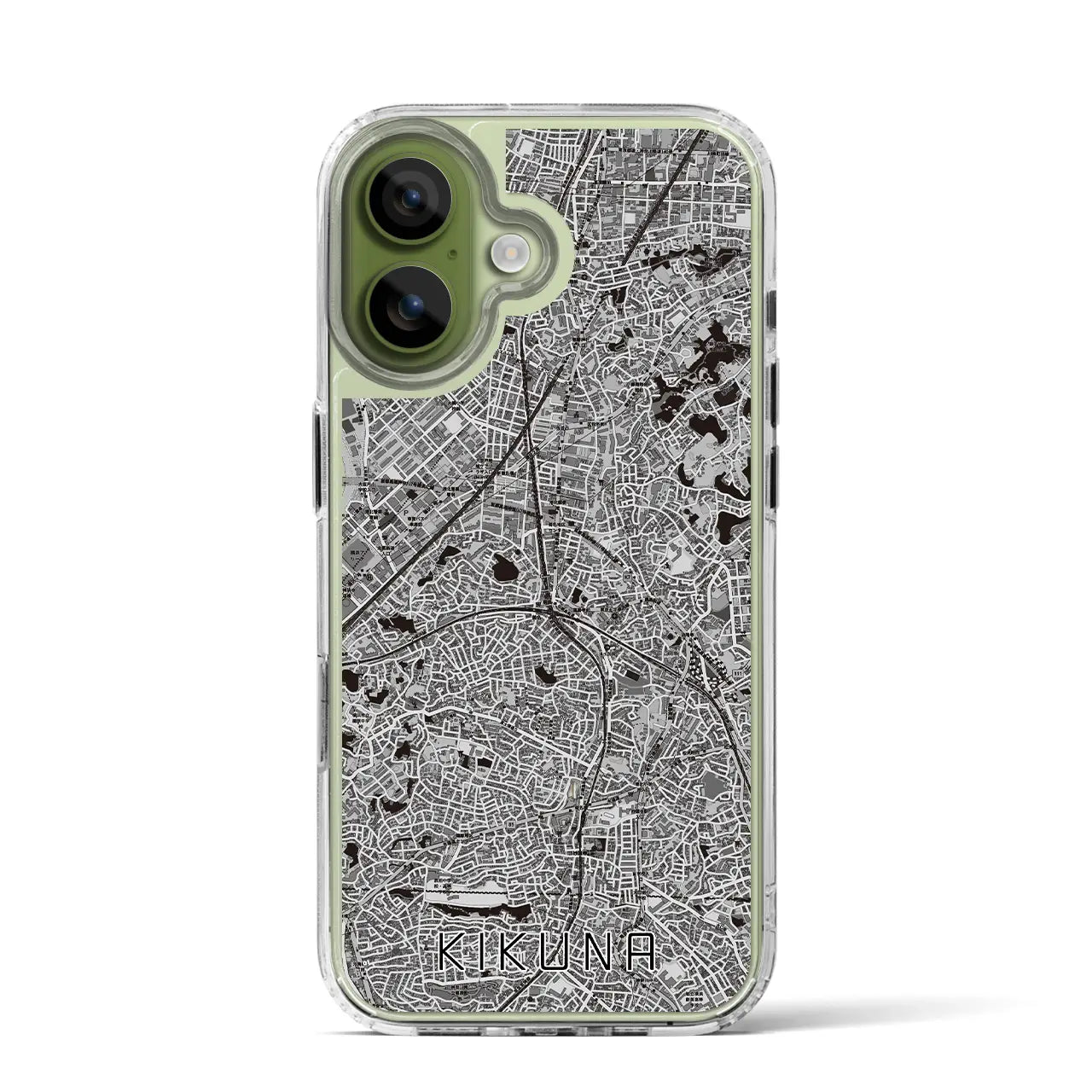 【菊名（神奈川県）】地図柄iPhoneケース（MagSafeタイプ）