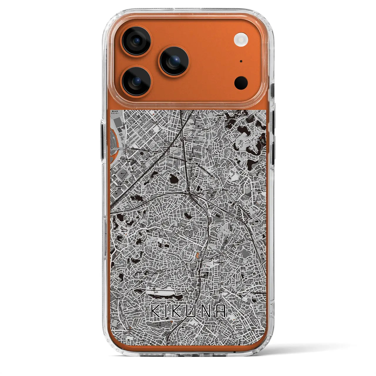 【菊名（神奈川県）】地図柄iPhoneケース（MagSafeタイプ）