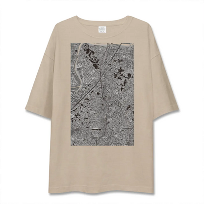 【菊名（神奈川県）】地図柄ビッグシルエットTシャツ