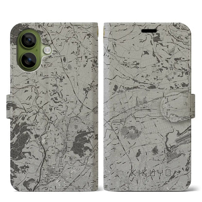 【菊陽（熊本県）】地図柄iPhoneケース（手帳タイプ）