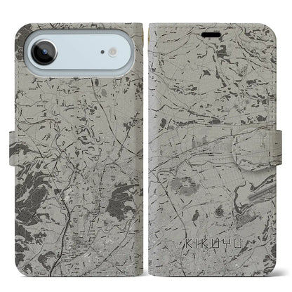 【菊陽（熊本県）】地図柄iPhoneケース（手帳タイプ）