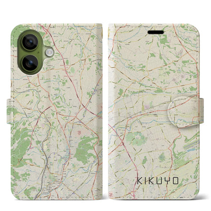 【菊陽（熊本県）】地図柄iPhoneケース（手帳タイプ）