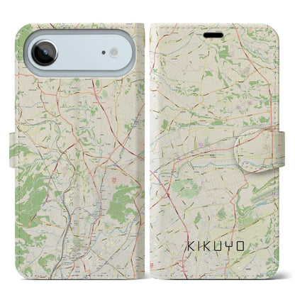 【菊陽（熊本県）】地図柄iPhoneケース（手帳タイプ）