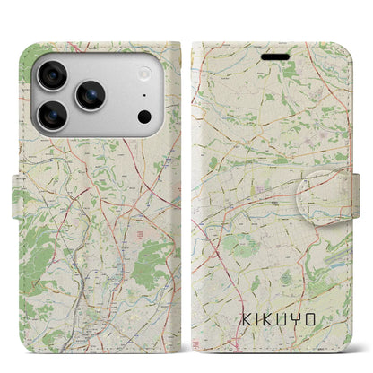 【菊陽（熊本県）】地図柄iPhoneケース（手帳タイプ）