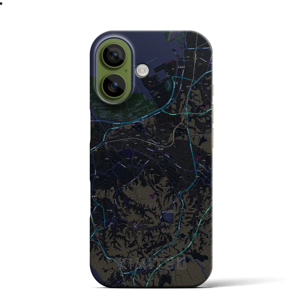 【君津（千葉県）】地図柄iPhoneケース（バックカバータイプ）