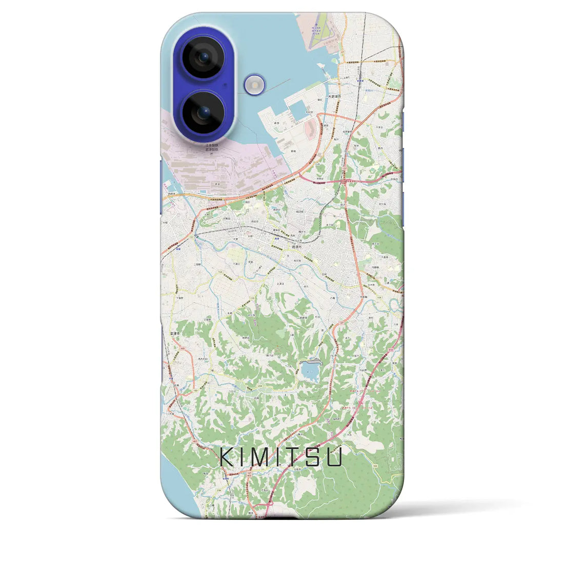 【君津(千葉県)】地図柄iPhoneケース(バックカバータイプ)ナチュラル・iPhone 16 Pro Max 用